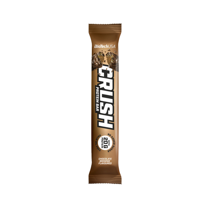 BioTechUSA Crush Bar, Schokoladen-Brownie – 12 x 64 g