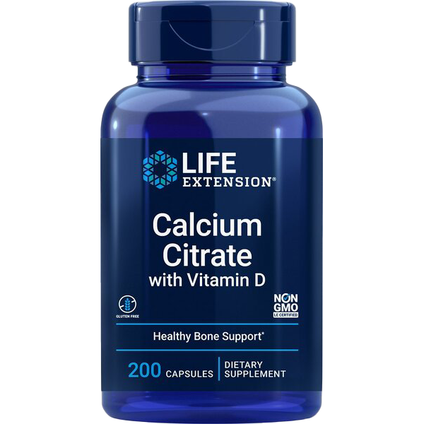 Life Extension Calcium Citrate with Vitamin D - 200 vcaps