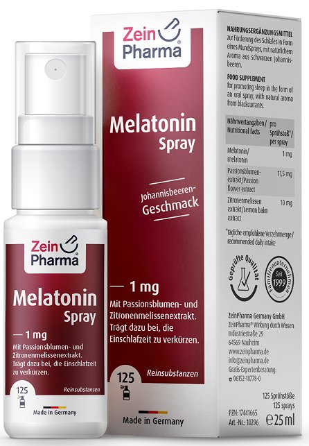 Zein Pharma Melatonin Spray, 1mg 25 ml