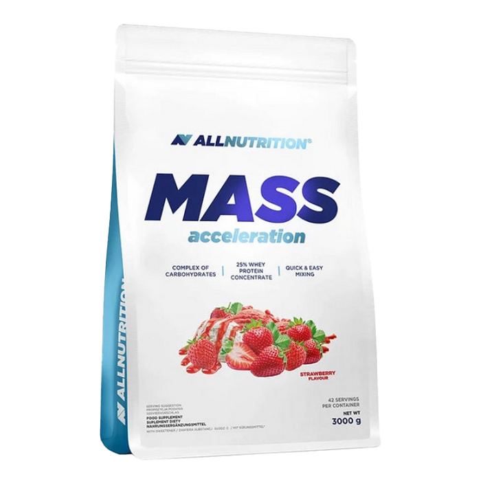 Allnutrition Mass Acceleration, Strawberry - 3000 grams