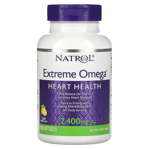 Natrol Extreme Omega, 2400mg (Lemon) - 60 softgels