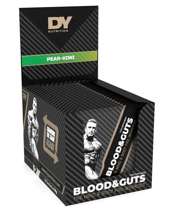 Dorian Yates Blood and Guts Sachets Pear-Kiwi 20 x 19g for Stamina Boost - Pre & Post Workout at MySupplementShop by Dorian Yates