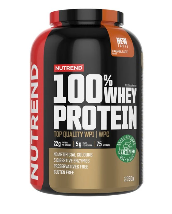 Nutrend 100% Whey Protein, Caramel Latte 2250g - Protein at MySupplementShop by Nutrend