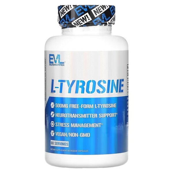 EVLution Nutrition L-Tyrosine - 60 vcaps - Sports Supplements at MySupplementShop by EVLution Nutrition