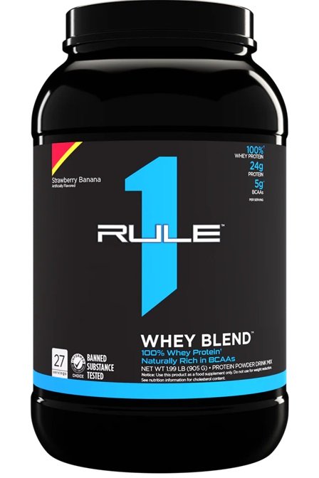 Rule One R1 Whey Blend, Strawberry Banana - 905g - Sports Supplements at MySupplementShop by Rule1