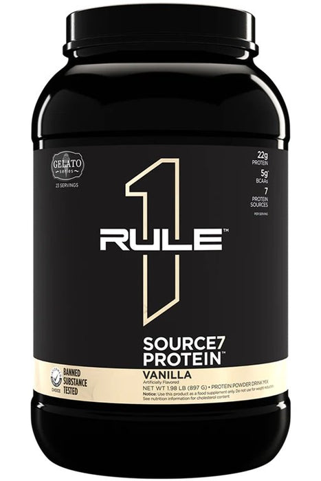 Rule One Source7 Protein, Vanilla Gelato - 897g - Protein Blends at MySupplementShop by Rule One