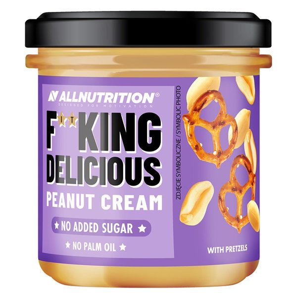 Allnutrition Fitking Delicious Peanut Cream, with Pretzels - 350g