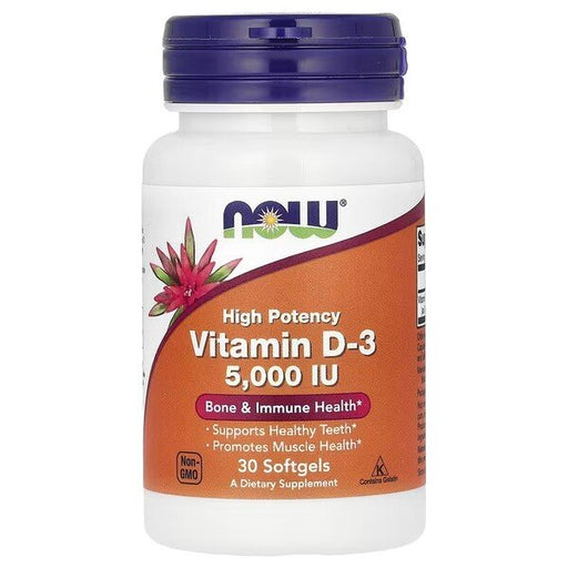 NOW Foods Vitamin D-3, 5000 IU 30 softgels