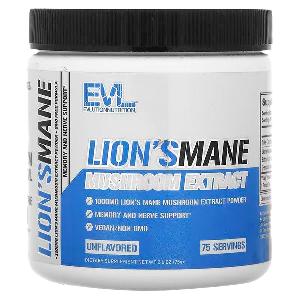 EVLution Nutrition Lion's Mane, Powder - 75g