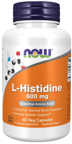 NOW Foods L-Histidine, 600mg - 60 vcaps - Combination Multivitamins & Minerals at MySupplementShop by NOW