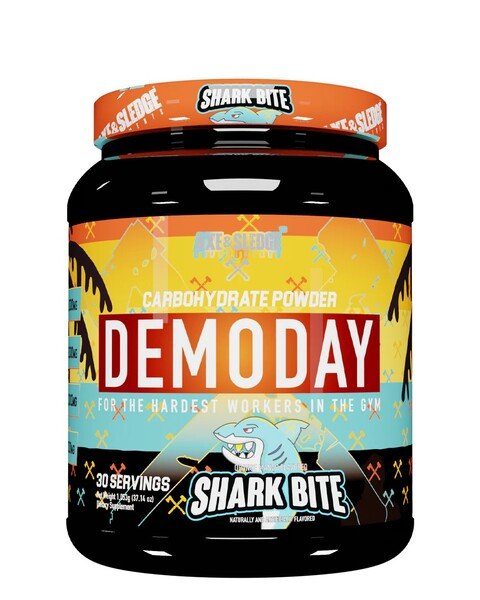 Axe & Sledge Demoday Carbohydrate Powder 1053g - Shark Bite - Weight Gainers & Carbs at MySupplementShop by Axe & Sledge