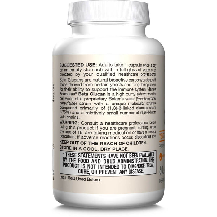Jarrow Formulas Beta Glucan 250mg 60 Capsules | Premium Supplements at MYSUPPLEMENTSHOP