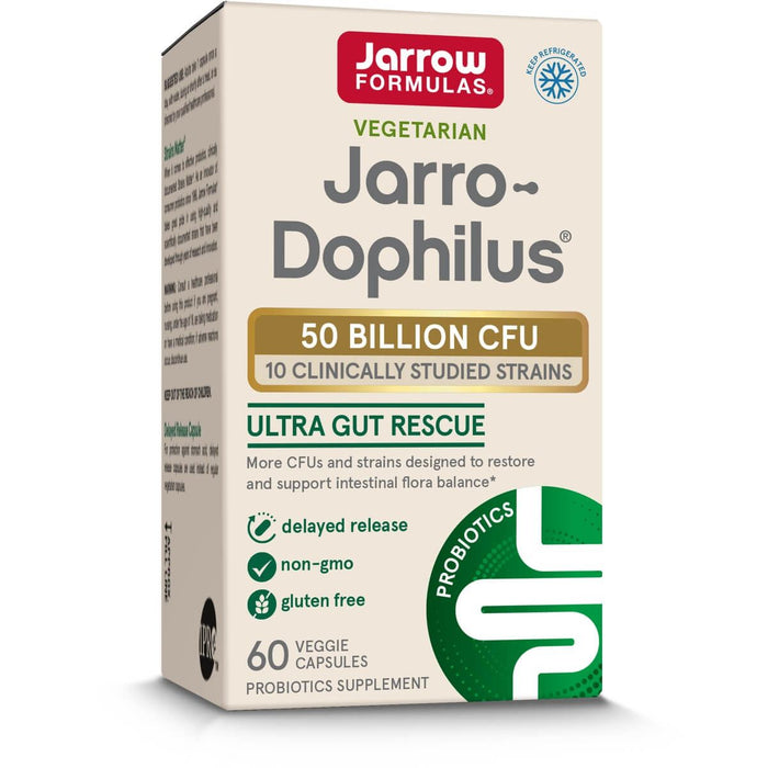 Jarrow Formulas Ultra Jarro-Dophilus 50 Billion CFU 60 Delayed Release Veggie Capsules - Health and Wellbeing at MySupplementShop by Jarrow Formulas