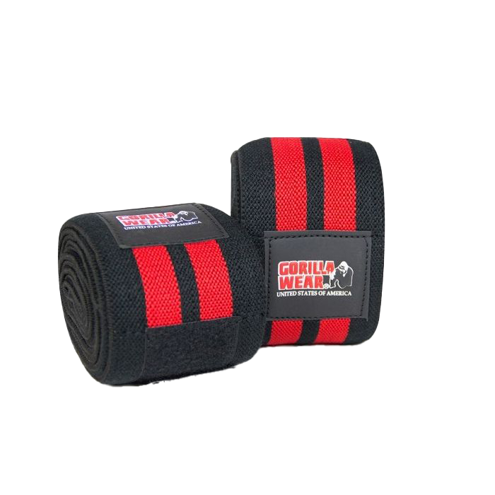 Gorilla Wear Knee Wraps - Black/Red