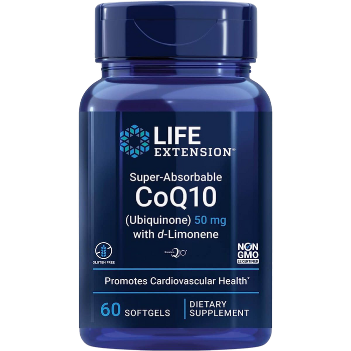 Life Extension Super absorbierbares CoQ10 mit D-Limonen, 50 mg – 60 Kapseln