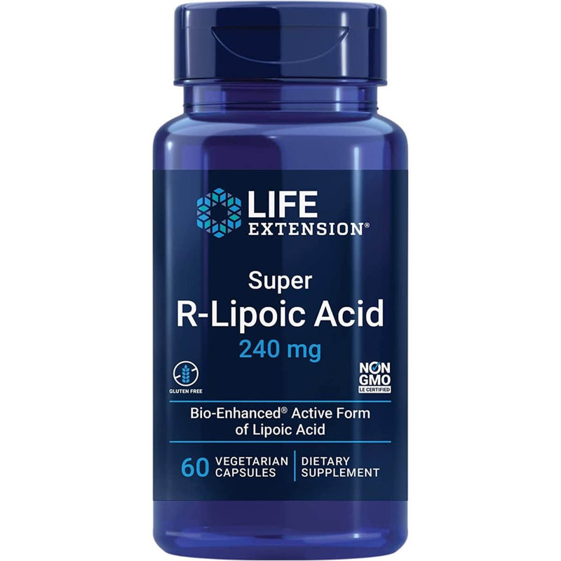 Life Extension Super R-Lipoic Acid 240 mg 60 Vegetarian Capsules | Premium Supplements at MYSUPPLEMENTSHOP