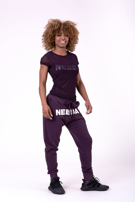 Nebbia Flash Mesh T-Shirt 665 - Burgundy