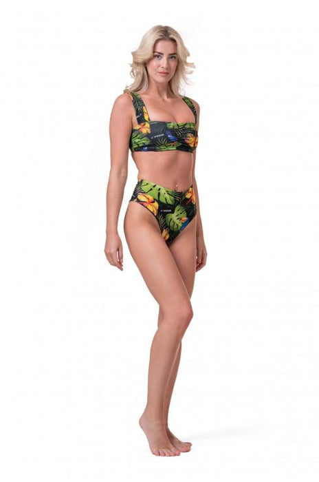 Nebbia High-Waist Sporty Bikini Bottom 555 Jungle Green