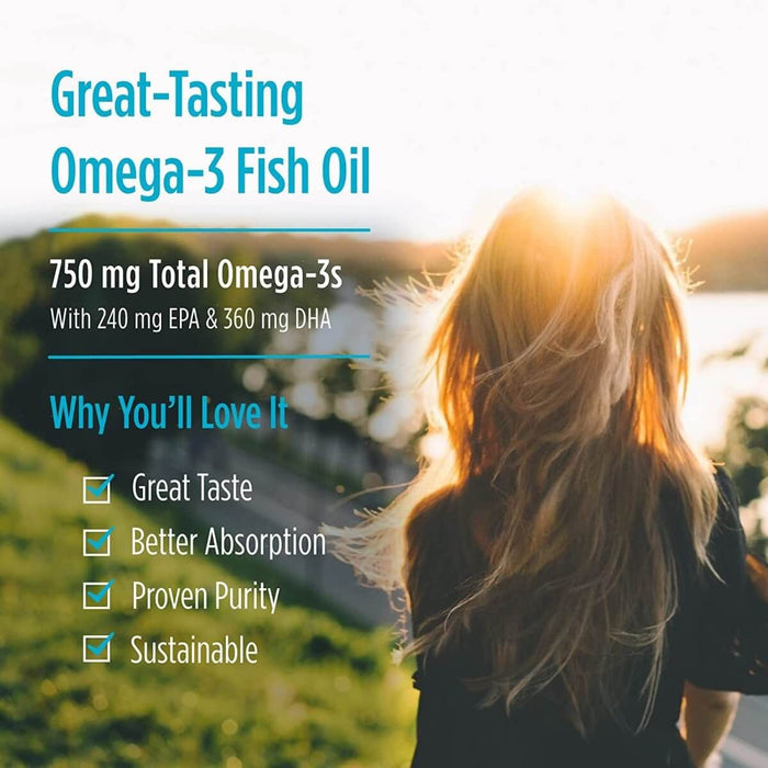 Nordic Naturals Arctic Cod Liver Oil 750mg Omega-3 180 Softgels (Lemon) | Premium Supplements at MYSUPPLEMENTSHOP