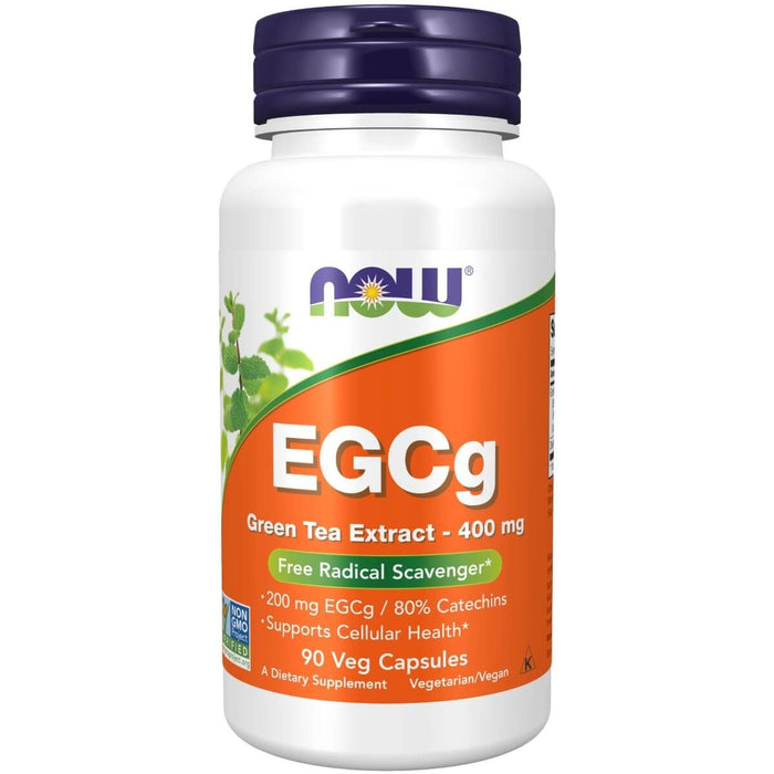 NOW Foods EGCg Green Tea Extract 400 mg 90 Veg Capsules - Health and Wellbeing at MySupplementShop by NOW Foods