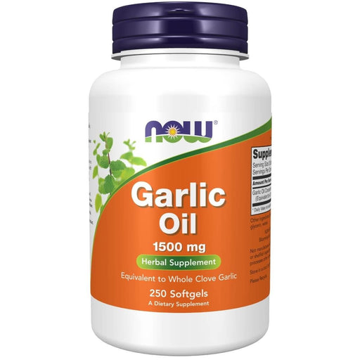 NOW Foods Garlic Oil 1,500 mg 250 Softgels - Health and Wellbeing at MySupplementShop by NOW Foods