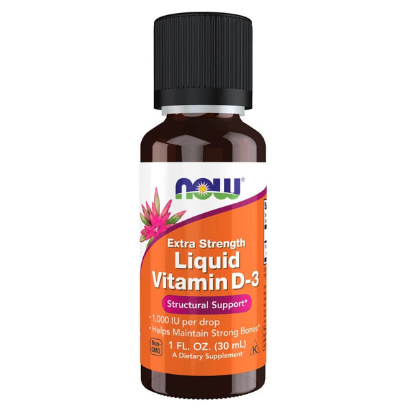 NOW Foods Liquid Vitamin D-3, Extra Strength 1oz (30ml) | Premium Supplements at MYSUPPLEMENTSHOP