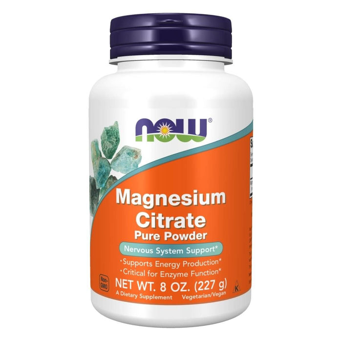 NOW Foods Magnesium Citrate Pure Powder 8oz (227g) - Vitamins & Minerals at MySupplementShop by Now Foods