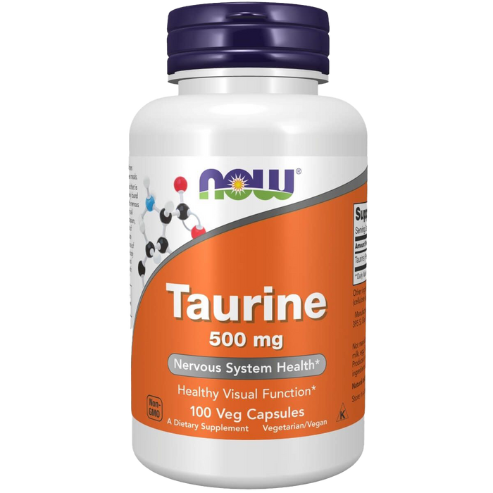 NOW Foods Taurine 500 mg 100 Veg Capsules