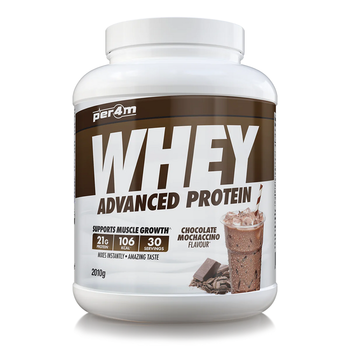 PER4M Whey Protein Powder 2.1kg - 67 Servings | 21g Protein per Serving, Zero Sugar, Gluten-Free