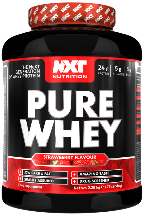 NXT Nutrition Pure Whey 2.25kg - Strawberry - Whey Protein at MySupplementShop by Nxt Nutrition