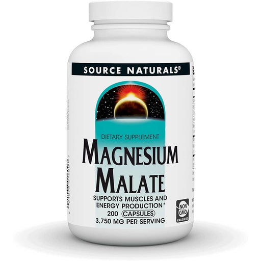 Source Naturals Magnesium Malate 625mg 200 Capsules | Premium Supplements at MYSUPPLEMENTSHOP