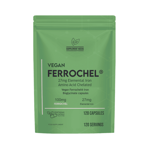 Supplement Needs Vegan Ferrochel 120 Caps Best Value Minerals at MYSUPPLEMENTSHOP.co.uk