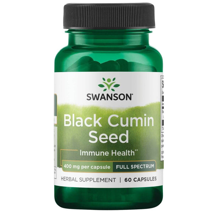 Swanson Black Cumin Seed 400 mg 60 Capsules - Health and Wellbeing at MySupplementShop by Swanson