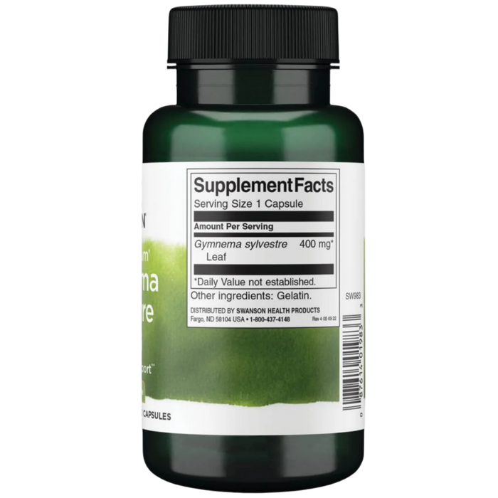 Swanson Full Spectrum Gymnema Sylvestre Leaf 400 mg 100 Capsules