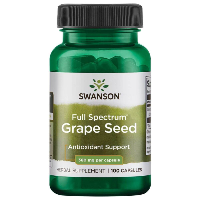 Swanson Grape Seed 380 mg 100 Capsules - Health and Wellbeing at MySupplementShop by Swanson