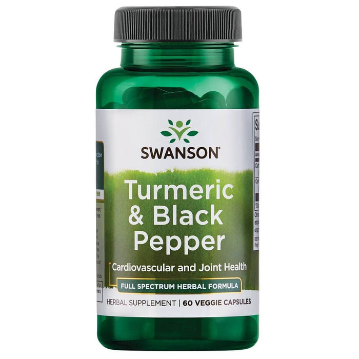 Swanson Turmeric  Black Pepper 60 Veggie Capsules at MySupplementShop.co.uk