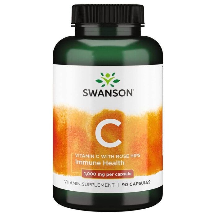 Swanson Vitamin C with Rose Hips 1,000 mg 90 Capsules - Vitamins & Minerals at MySupplementShop by Swanson