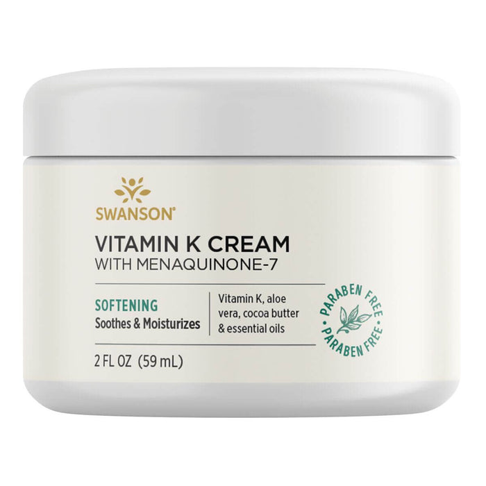 Swanson Vitamin K Cream with Menaquinone-7 2 fl oz Cream - Skin Care at MySupplementShop by Swanson