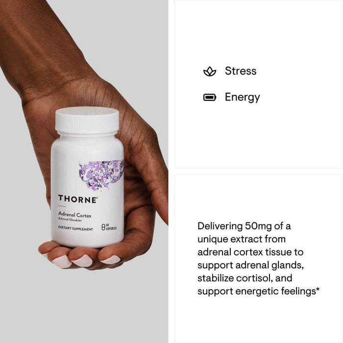 Thorne Research Adrenal Cortex 60 Capsules | Premium Supplements at MYSUPPLEMENTSHOP