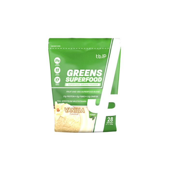 Trained by JP SuperFood Greens 952g Vanilla | Premium Sports Nutrition at MYSUPPLEMENTSHOP.co.uk