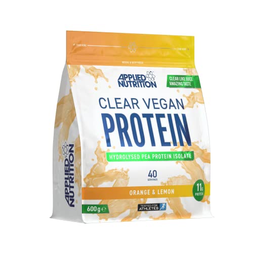 Applied Nutrition Clear Vegan Protein - Hydrolysed Pea Protein Isolate Vegan Protein Powder (Orange & Lemon) (600g - 40 Servings) | High-Quality Vegan Proteins | MySupplementShop.co.uk