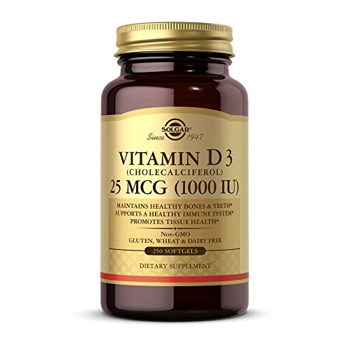 Solgar Vitamin D3 1000 IU (25 µg) Softgels 250Tabs | High-Quality Health Foods | MySupplementShop.co.uk