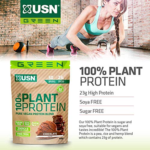 USN 100% Plant Protein 900g Chocolate | High-Quality Sports Nutrition | MySupplementShop.co.uk