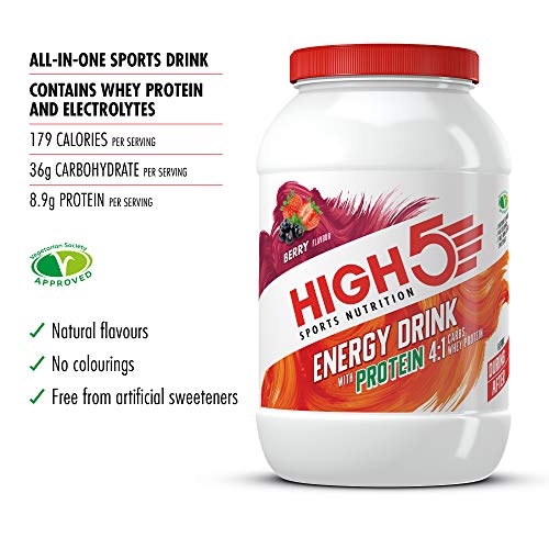 High 5 Energy Drink With Protein Berry 1.6kg | High-Quality Sports Nutrition | MySupplementShop.co.uk