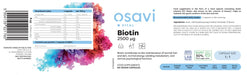 Osavi Biotin, 2500mcg - 60 vegan caps | High-Quality Vitamin B7 (Biotin) | MySupplementShop.co.uk