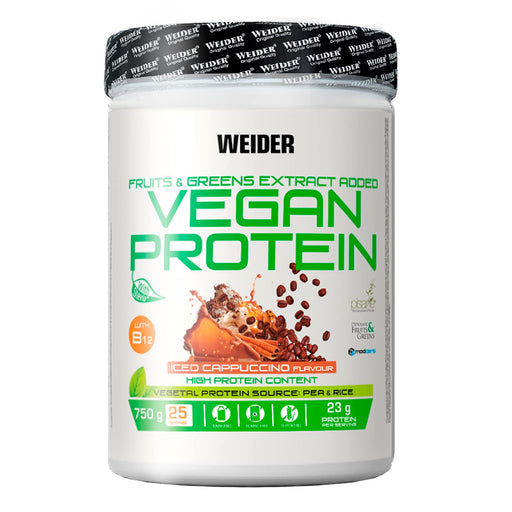 Weider Vegan Protein, Iced Cappuccino - 750 grams | High-Quality Protein | MySupplementShop.co.uk
