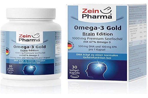Zein Pharma Omega-3 Gold - Brain Edition, 1000mg - 30 caps | High-Quality Combination Multivitamins & Minerals | MySupplementShop.co.uk