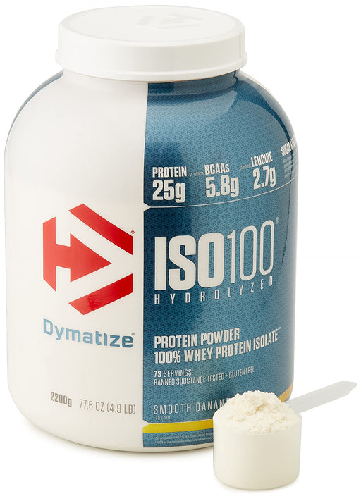 Dymatize ISO-100, Smooth Banana - 2200 grams | High-Quality Protein | MySupplementShop.co.uk