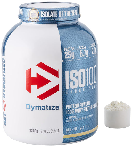 Dymatize ISO-100, Gourmet Vanilla - 2200 grams | High-Quality Protein | MySupplementShop.co.uk