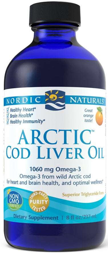 Nordic Naturals Arctic Cod Liver Oil, 1060mg Strawberry - 237 ml. | High-Quality Combination Multivitamins & Minerals | MySupplementShop.co.uk